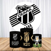 Aperturee Black White Ceara Sporting Club Circle Backdrop Kit